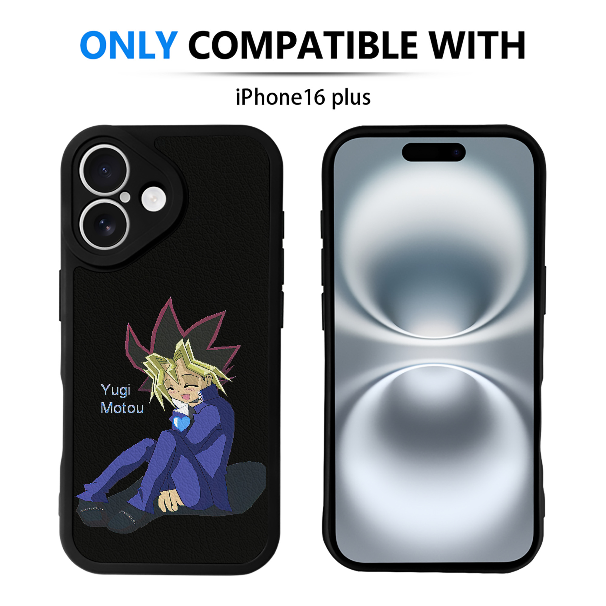 遊☆戯☆王 Yu-Gi-Oh! 【iPhone 16シリーズ対応】シリコンスマホケース（レザー調） 材質：シリコン